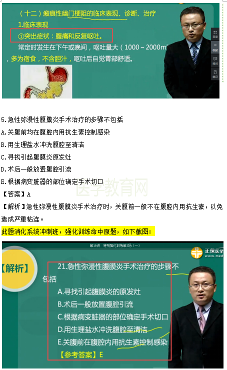 醫(yī)學(xué)教育網(wǎng)課程 VS 2018年臨床執(zhí)業(yè)醫(yī)師試題（第三單元）