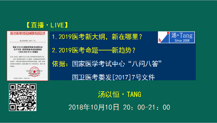 湯神解讀2019年臨床醫師考試大綱變動及考試出題方向預測