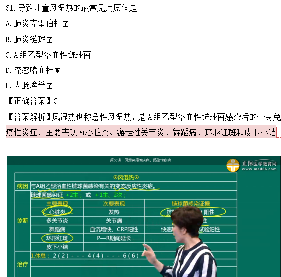 醫(yī)學(xué)教育網(wǎng)課程vs2018年臨床執(zhí)業(yè)醫(yī)師試題圖文對比第四單元（3）