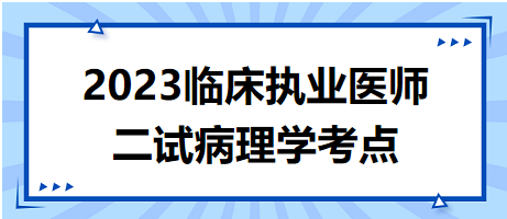 2023臨床執(zhí)業(yè)醫(yī)師二試病理學(xué)考點(diǎn)