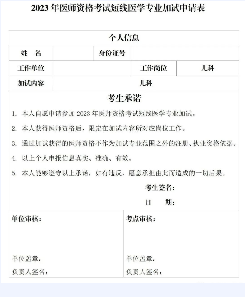 附件3：短線醫學專業加試申請表